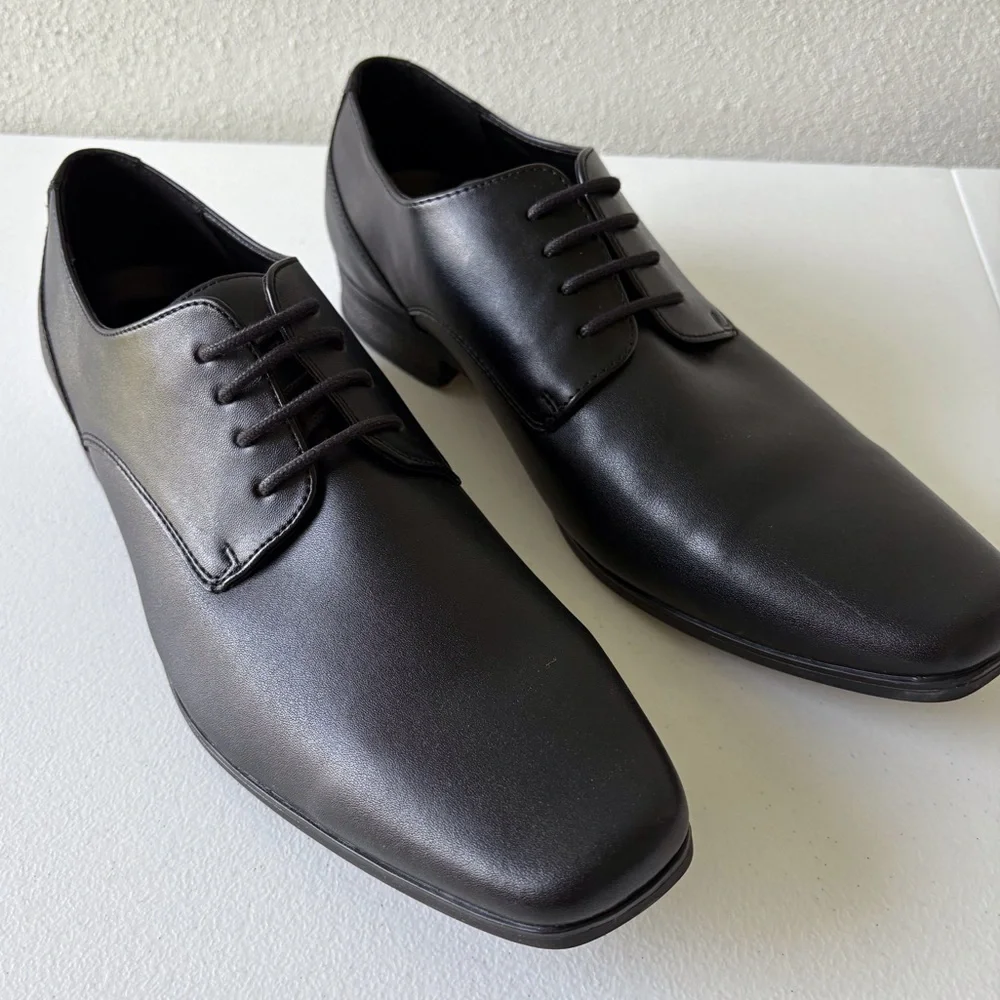 Calvin Klein Brodie2 Black Lace Up Oxford Leather Upper‎ Size 9.5 Office Suit